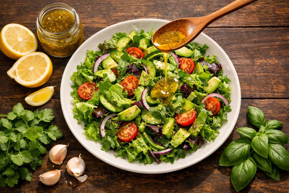 Aderezo dorado de aceite de aguacate